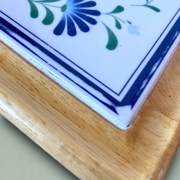 Vintage Dansk Sage Song Framed Tile Trivets 7 3/4” Set of 2 - Picture 8 of 11